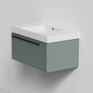 Тумба с раковиной La Fenice Elba Grigio NFNC-01-ELB-G-80-3-80 серо-зеленая матовая, 80 см