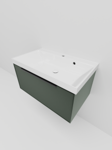 Тумба с раковиной La Fenice Simpla Grigio NFNC-01-SIM-G-80-3-80 серо-зеленая матовая, 80 см