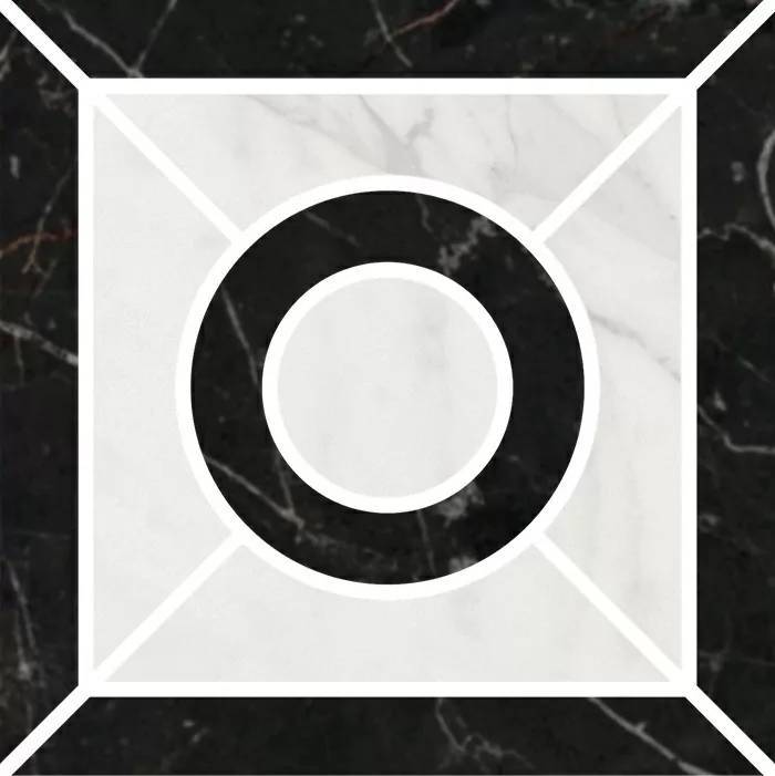 Вставка Kerama Marazzi Фрагонар ID94T наборный черный 9.9x9.9x0.9