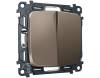 Комплект механизма 2-клавишного перекрестного выключателя Ambrella Volt MO MO633030 темная бронза матовый