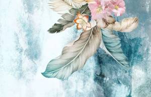 3D Фотообои Artegrafico «Букет в бирюзовых тонах» FS-002 канвас