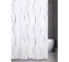 Штора для ванной Bath Plus Waves On White ch17059 180x180, белый, черный