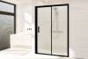 Душевая дверь в нишу Royal Bath Accord RB150HS-C-BL профиль черный, стекло матовое, 150x200