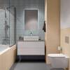 Тумба с раковиной Kerama Marazzi Plaza Modern белая матовая, 80 см, раковина PLR.wb.55q