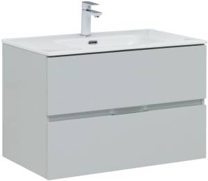 Тумба под раковину Aquanet Алвита New 80 277516 2 ящика, серый