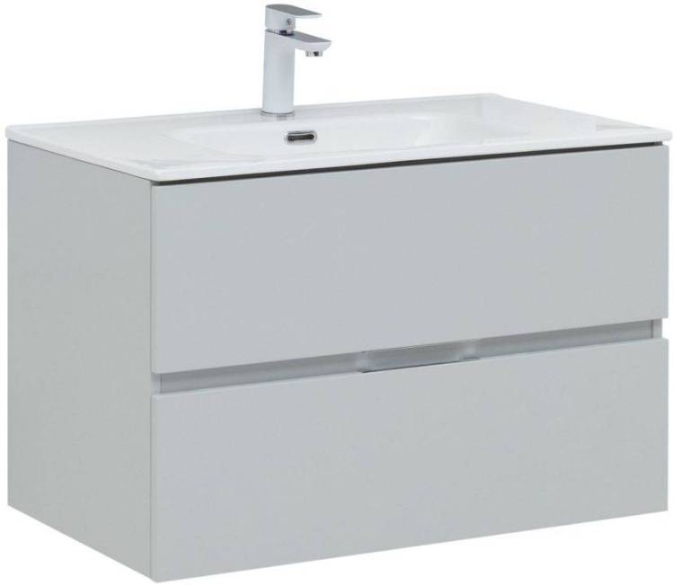 Тумба под раковину Aquanet Алвита New 80 277516 2 ящика, серый