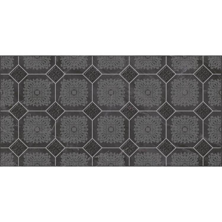 Декор Laparet Olimpus VT\B86\34030 Grand Черный 25x50