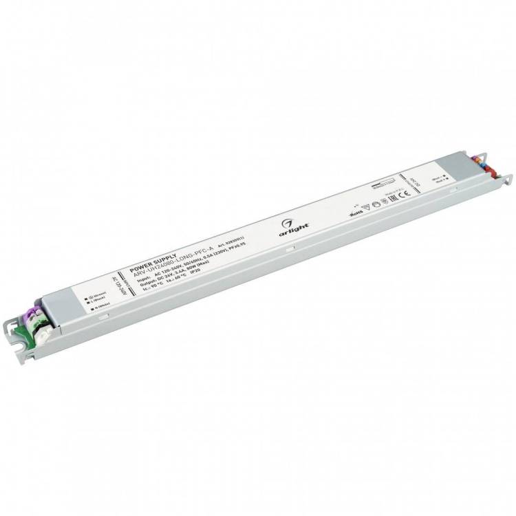 Блок питания Arlight ARV-UH24080-LONG-PFC-A (24V, 3.4A, 80W)