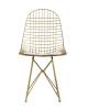 Набор из 4 стульев Stool Group Eiffel AFR-18B-P1 GL/WH X4 золотой с белой подушкой фото 4
