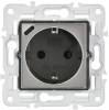 Розетка 1-местная с заземлением, шторками и USB Type С IEK Skandy SK-R14-16-U14-018-K50 никель фото 4