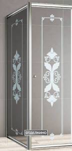 Боковая стенка Cezares Giubileo-Fix-90 стекло с узором, хром