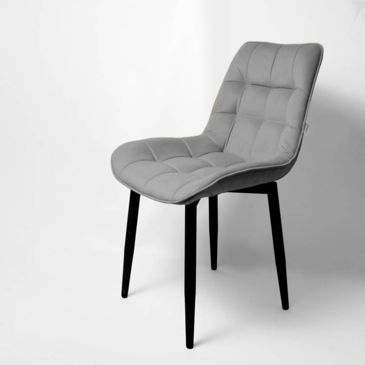 Стул Арника Бостон 00-00273314 черный матовый Velutto 52 серый