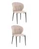 Набор из 2 стульев Stool Group Deia DC1151 S301-42 bl.l X2 светло-серый, экокожа