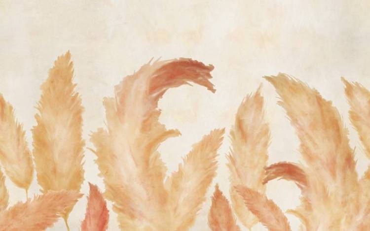 3D Фотообои Artegrafico «Крупные акварельные колосья» NJ-046 акварель