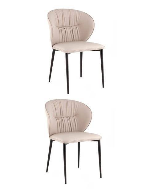 Набор из 2 стульев Stool Group Deia DC1151 S301-42 bl.l X2 светло-серый, экокожа
