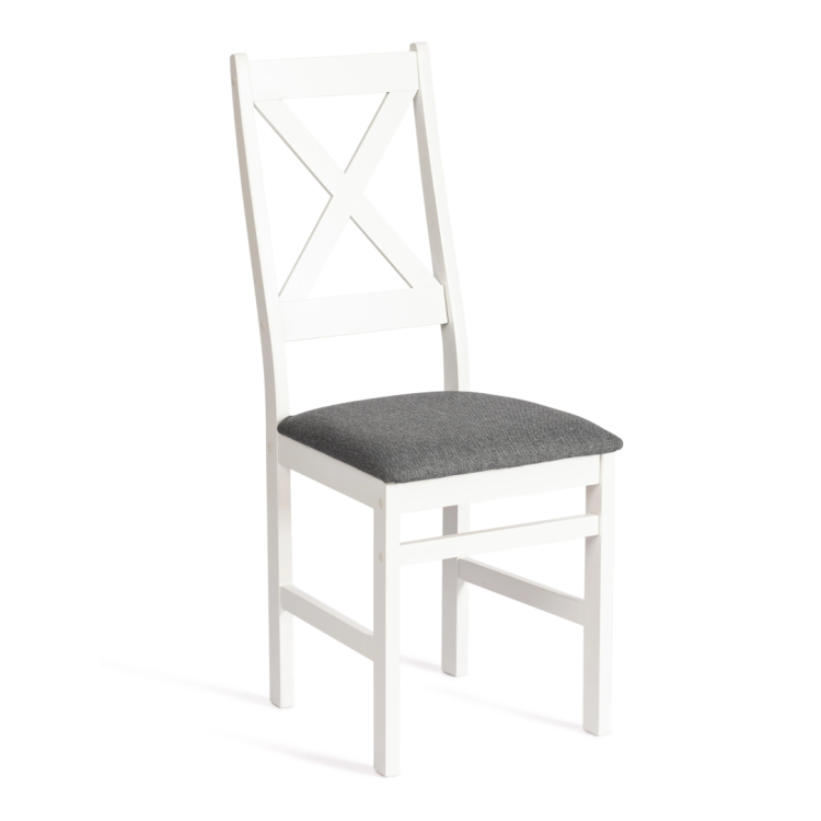 Стул Tetchair Crossman 20020 white, ткань тёмно-серая (150) разобранный 100x41x40