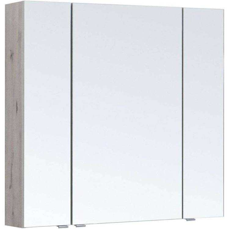 Зеркало-шкаф Aquanet Алвита New 90 303898 дуб веллингтон белый, 850x896x170