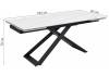 Стол Woodville Livorno 493164 Matt white marble sintered stone/black 180(260)x90x76 фото 2