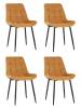 Набор из 4 стульев Stool Group Флекс AV 405-N13-08(P) X4 оранжевый