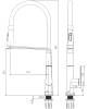 Смеситель для кухни Vincea VKF-118BG с гибким изливом, брашированное золото фото 4