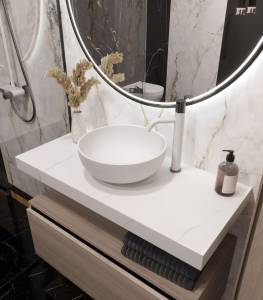 Столешница Armadi Art Flat 869-100-CLCT прямая Calacatta 1010x460x70