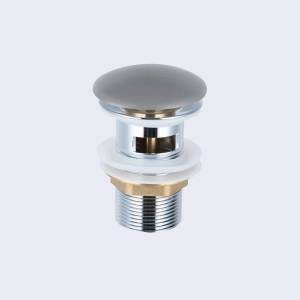 Донный клапан Vincea DBS-216MG крышка серая матовая, с переливом