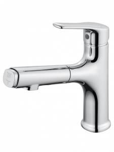 Смеситель для раковины Wonzon & Woghand WW-AE4151-CR с выдвижным изливом, хром