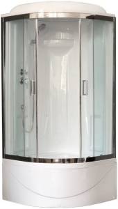 Душевая кабина Royal Bath RB90BK1-T-CH с высоким поддоном, с сиденьем