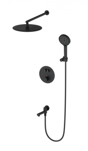 Душевой комплект Wonzon & Woghand WW-88929010-MB с термостатом, черный