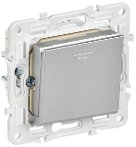 Выключатель карточный IEK Skandy SK-V11-0-10-K23 серебряный