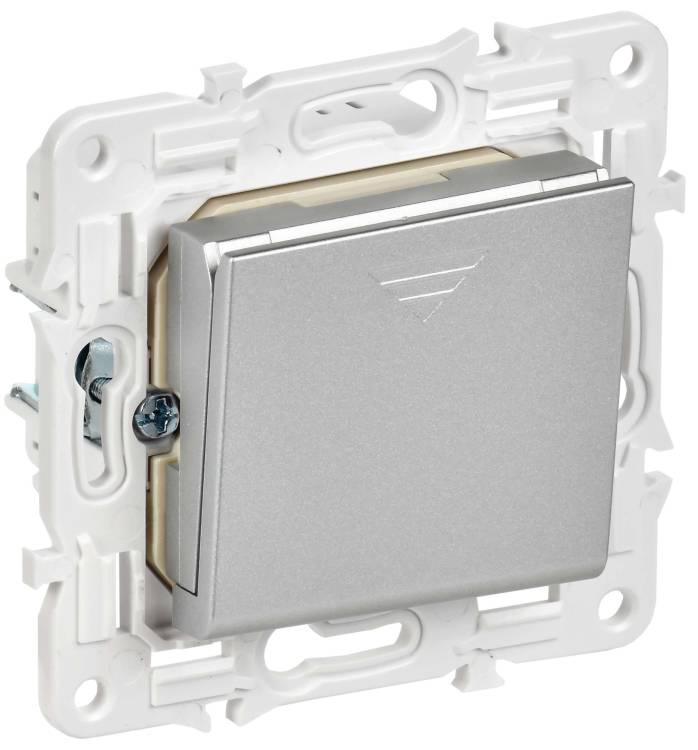 Выключатель карточный IEK Skandy SK-V11-0-10-K23 серебряный