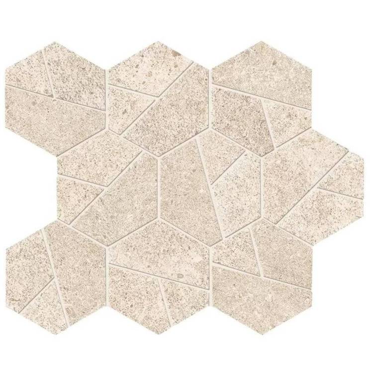 Мозаика Atlas Concorde Boost Stone A7CU Ivory Mosaico Hex 25x28.5