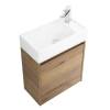 Тумба под раковину Belbagno Kraft Mini KRAFT MINI-500/260-1A-SO-RT-R 49.4x25.6x50 Rovere Tabacco подвесная с распашной дверцей, правосторонняя фото 3