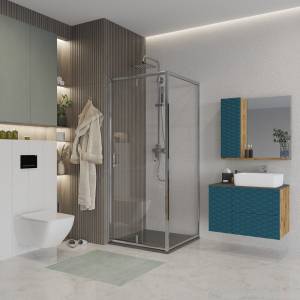 Душевой уголок Niagara Nova NG-63-9A-A80 90x80, прямоугольный, хром