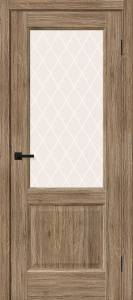 Межкомнатная дверь Остекленная Bravo Неоклассик-33 153-1397 Полотоно Original Oak, Стекло White Сrystal 2000х800