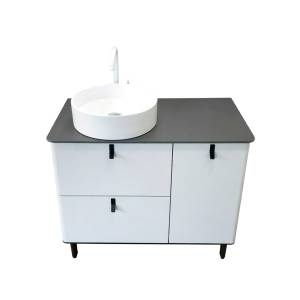 Тумба с раковиной Comforty Сорренто-90Н 00-00013520 серый