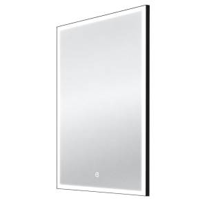 Зеркало Continent Frame Black ЗЛП1018 70 см, с подсветкой, черный матовый