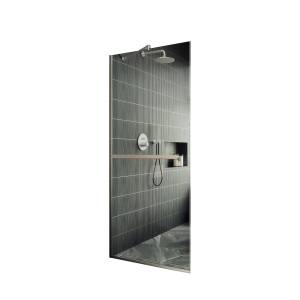 Душевая перегородка MaybahGlass MGD-726-5у 79x195, стекло прозрачное 8 мм, профиль хром матовый