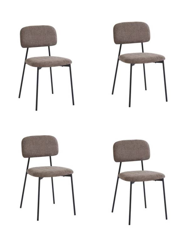Набор из 4 стульев Stool Group Chao 3277-ST-BL4 CD2302-5 brown bl.l X4 коричневый черные ножки