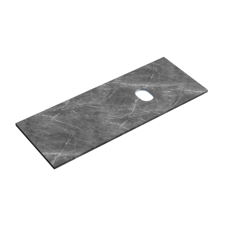 Столешница Sancos TT120A1R без отверстия под смеситель, Black Sky, 120x46