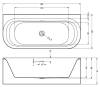 Акриловая ванна Riho Bathtubs B096002005 Devotion b2w 180 белый glossy Sparkle System 180x80x60 фото 4