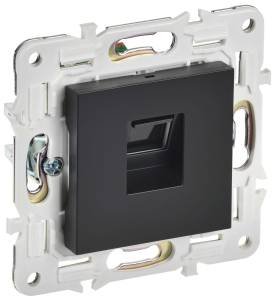 Розетка компьютерная RJ45 IEK Skandy SK-K10-2-K02 черный