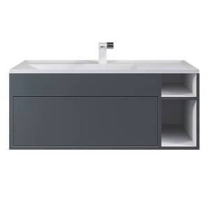 Тумба с раковиной Uperwood Lotus Premium 39340207465 серая матовая, 100 см