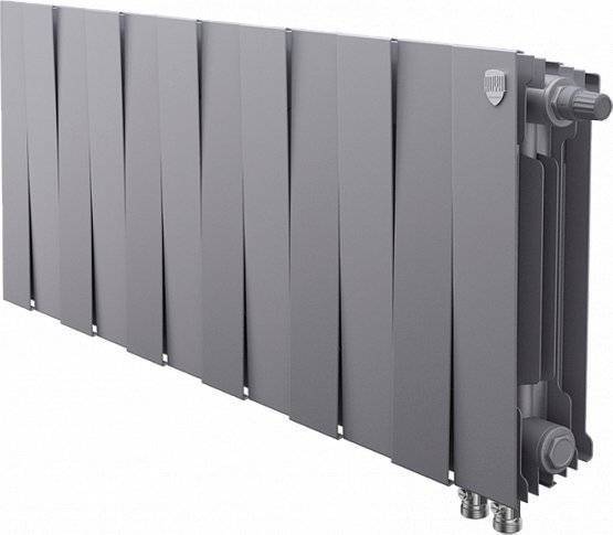 Радиатор биметаллический Royal Thermo Piano Forte 300 VDR silver satin, 12 секций