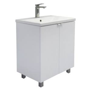 Тумба с раковиной Comforty Лима-60Н 00-00019241 напольная, белый матовый