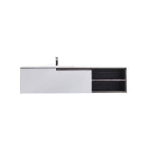 Тумба с раковиной Orans BC-1131-1500L 11311500L 35x150x55 Белый/Коричневый