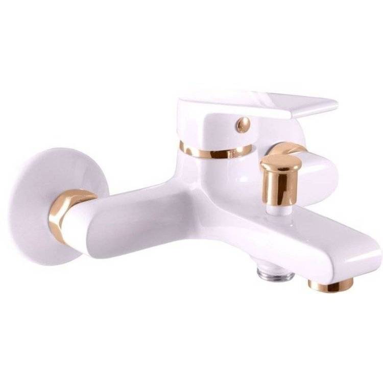 Смеситель для ванны Rav Slezak Colorado CO154.5BZ белый, золото