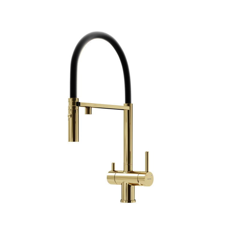 Смеситель для кухни Sancos Imola SC4010ZG с возможностью подключения фильтра для воды, полированное золото