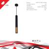 Подвесной светильник Reluce 16032-0.9-001IL LED5W BK+GD фото 2