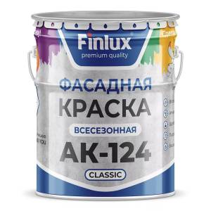 Фасадная краска всесезонная Finlux АК-124 Classic красно-коричневая 5 кг